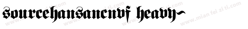 sourcehansancnvf heavy字体转换